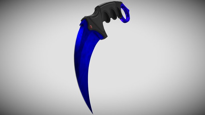 Karambit Knife Sapphire 3D Model
