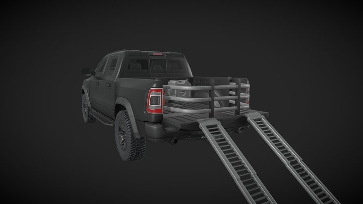 Pickup Truck for Rest ZX Animated 3D Model