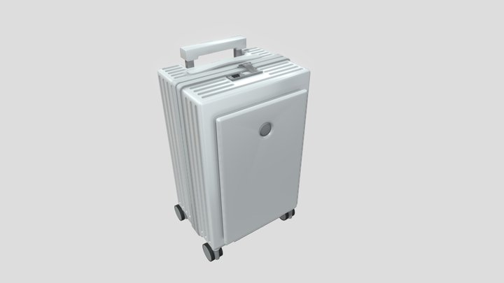 White Suitcase 2 3D Model