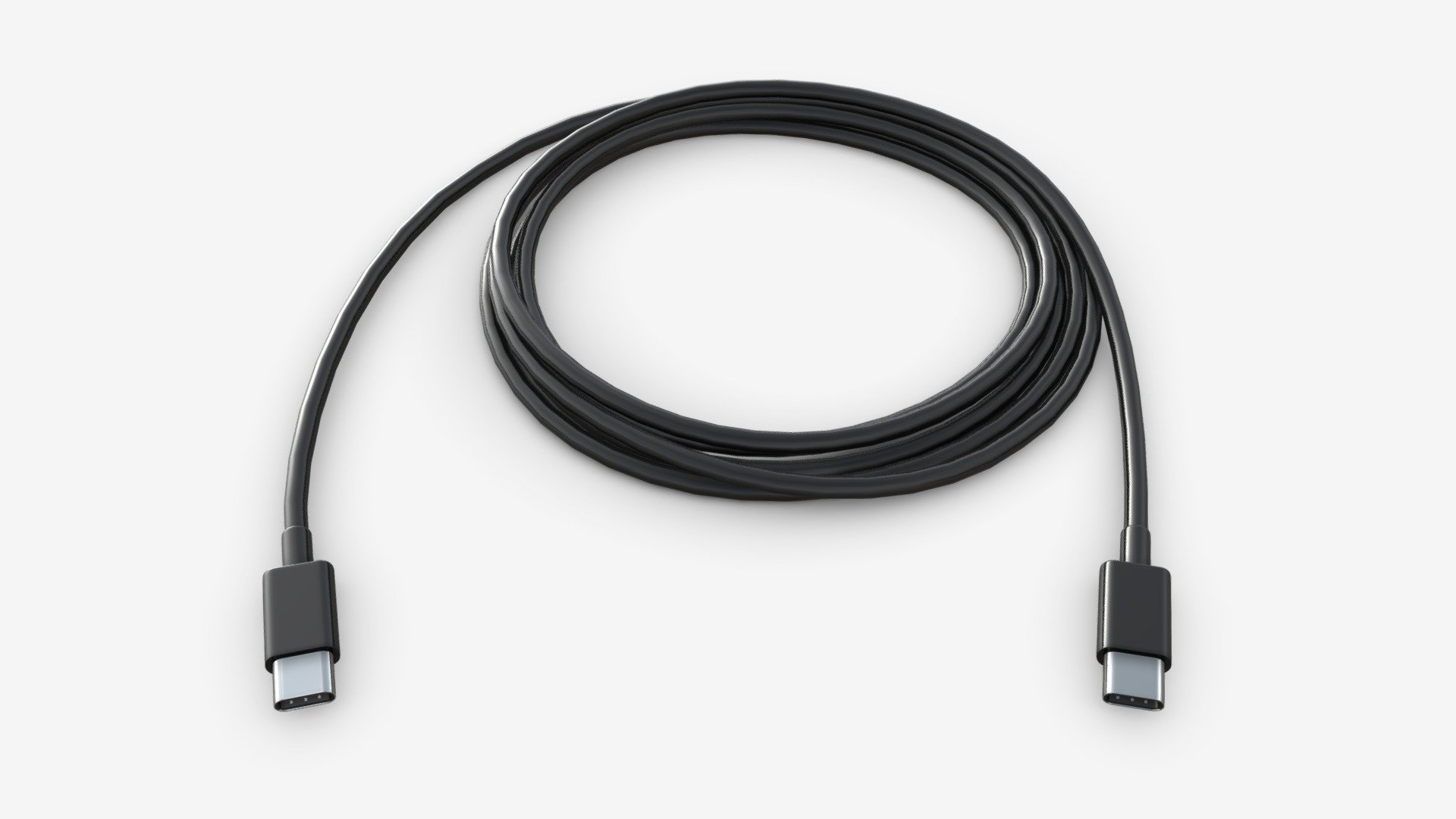 USB C cable double sided black Buy Royalty Free 3D model by HQ3DMOD
