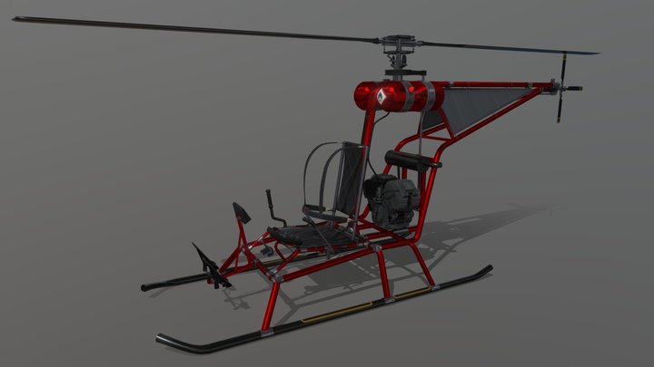 Ultralight Helicopter Mosquito Mk III (Preview) 3D Model