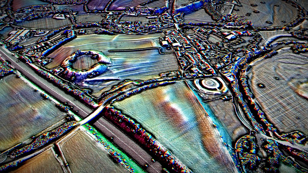 Eamont Bridge henges - 3D Lidar landscape