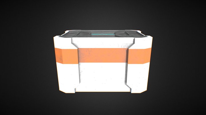 White Sci-Fi Box 3D Model