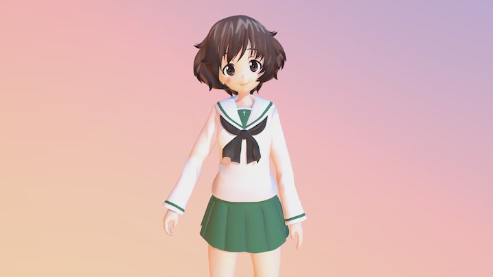 Akiyama Yukari 3D Model