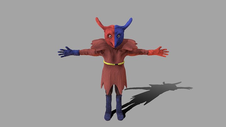 Masked Villain (T-Pose) 3D Model