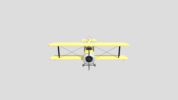 Ww1 bi-plane 3D Model