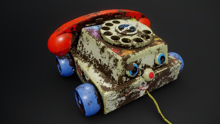 Toy Phone Worn (Fisher Chatter) 3D Model