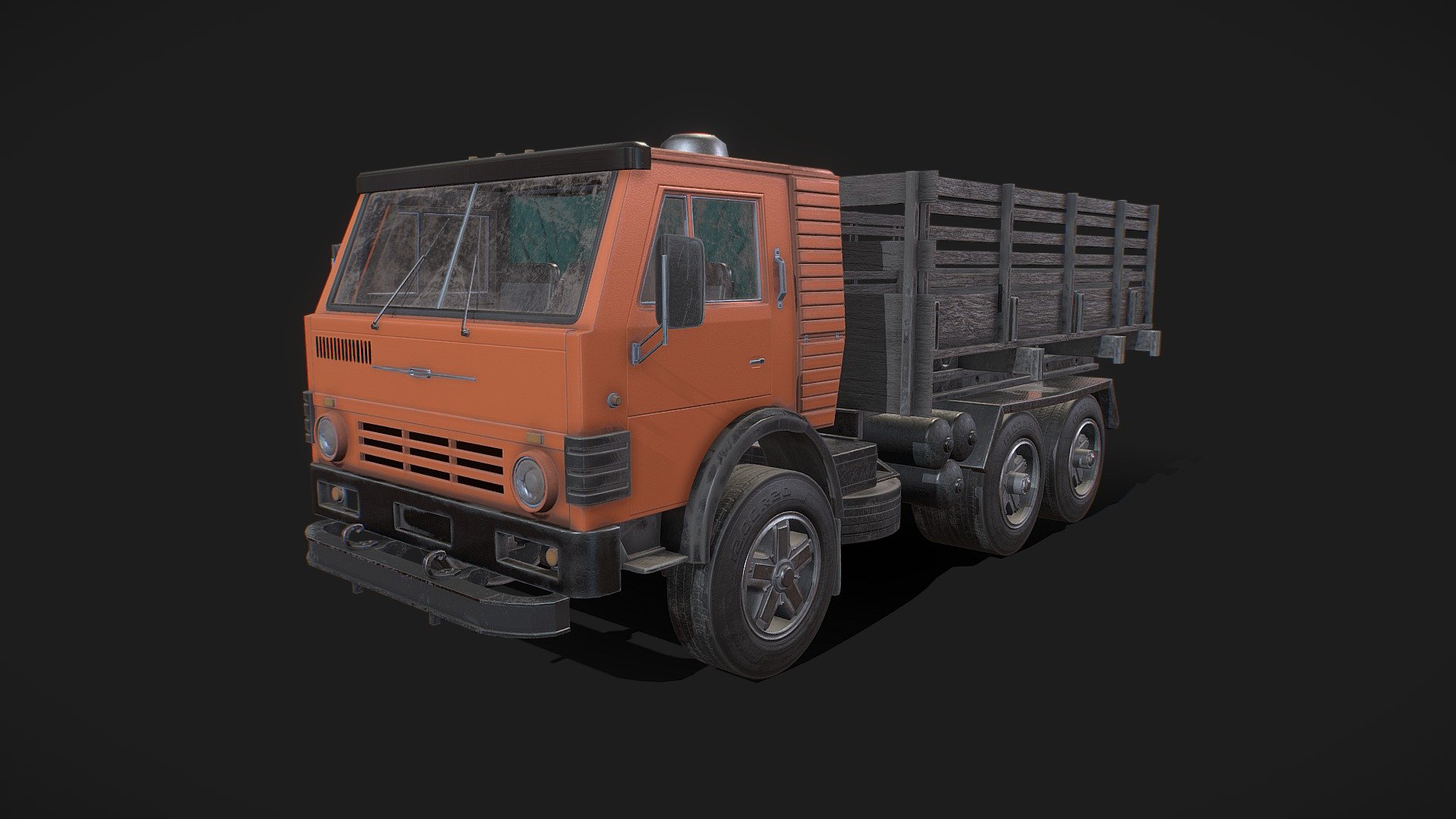 KAMAZ (body) / Lowpoly - Download Free 3D model by romunql [805cad8 ...