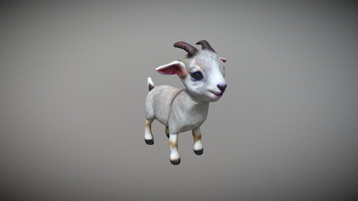cute baby goat 3D Model