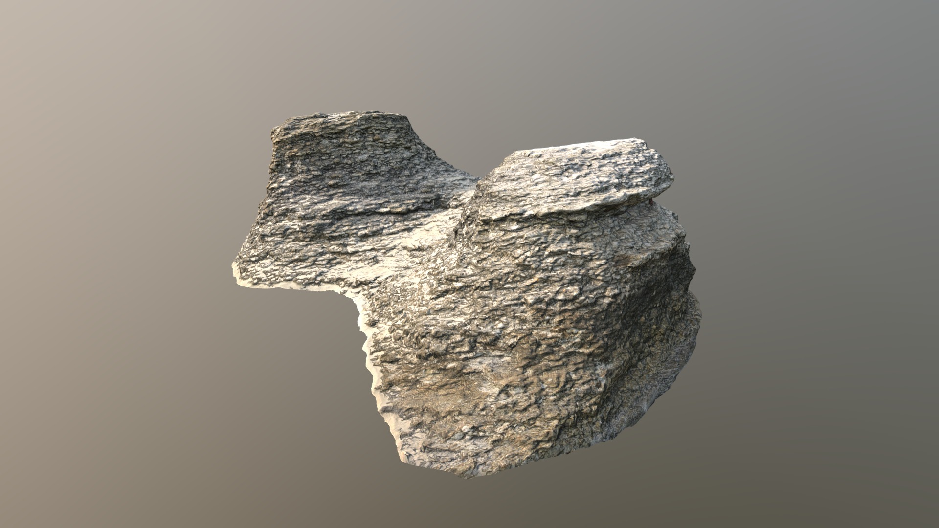 3D model Rauk Stone A - This is a 3D model of the Rauk Stone A. The 3D model is about a rock with a dark background.