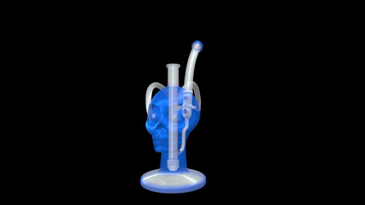 Blue skull 3D Model