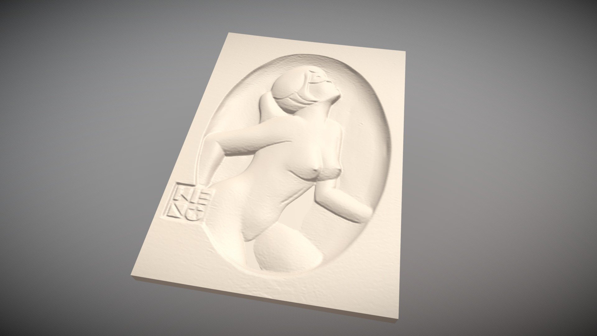 Woodcarving: 3D scan/model: "April"