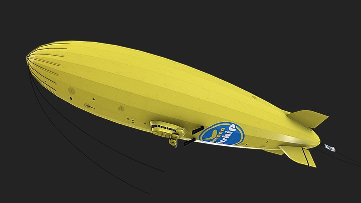 Airship Blimp Banana Airship Livery 3D Model