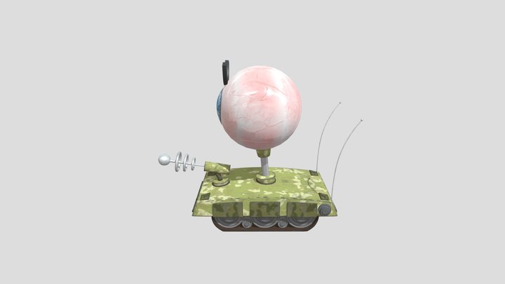 Angry Eye Tank 3D Model