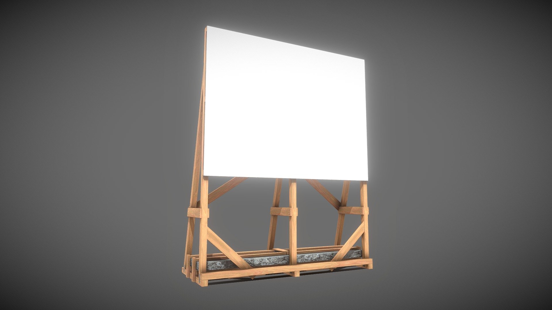 Construction Site Information Board 1 Buy Royalty Free 3D model by