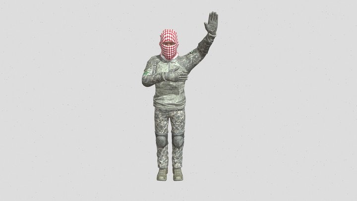 Hamas Spokesperson Abu Ubeida 3D Rigged 3D Model