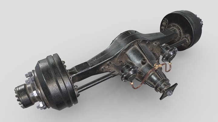 3D model of ZIL-164_Rear Axle. 3D Model