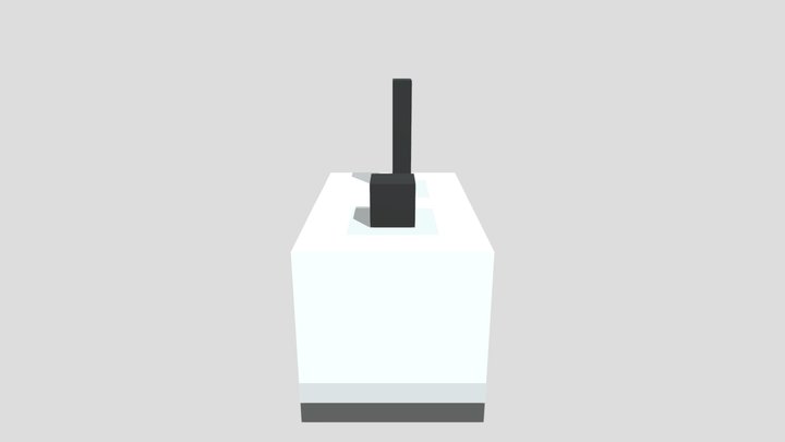 Low Poly Portal Radio 3D Model