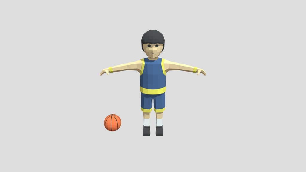 Low Poly Basketball Player Rigged
