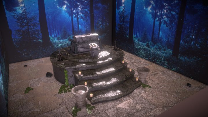Altar Forest Scene 3D Model