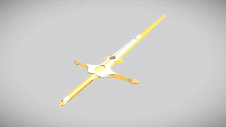 Genshin Impact  - Traveler Original Star Sword 3D Model