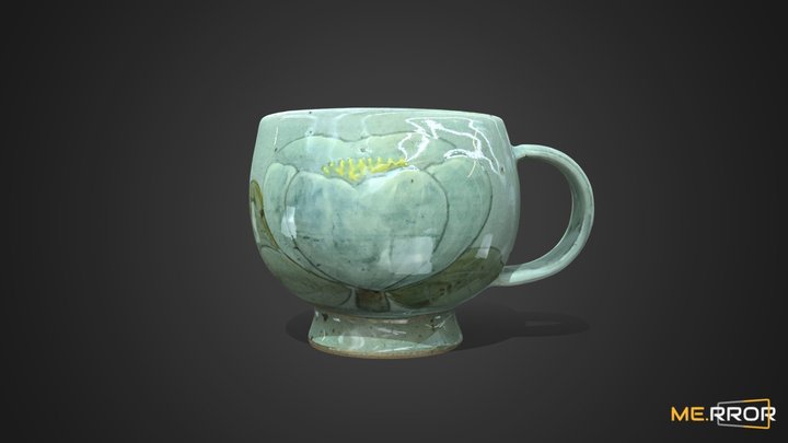 Korean Authentic Celadon Cup 3D Model