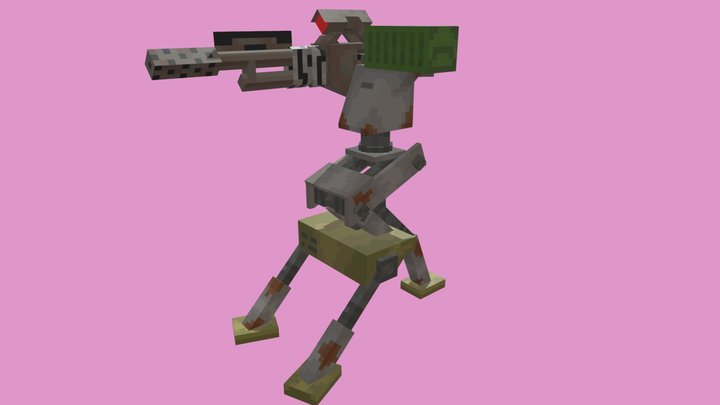 Scrap Auto Turret [Low-poly] 3D Model