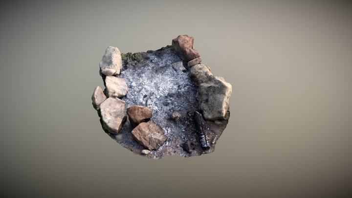 Wood Fire Place 3D Model