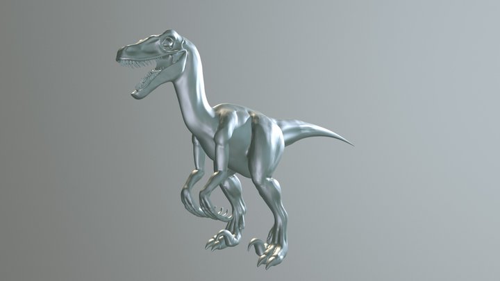 Raptor sculpt in Blender WIP 3D Model