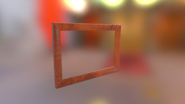 Simple Wooden Picture Frame 3D Model
