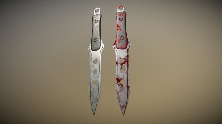 Throwing knife. 3D Model