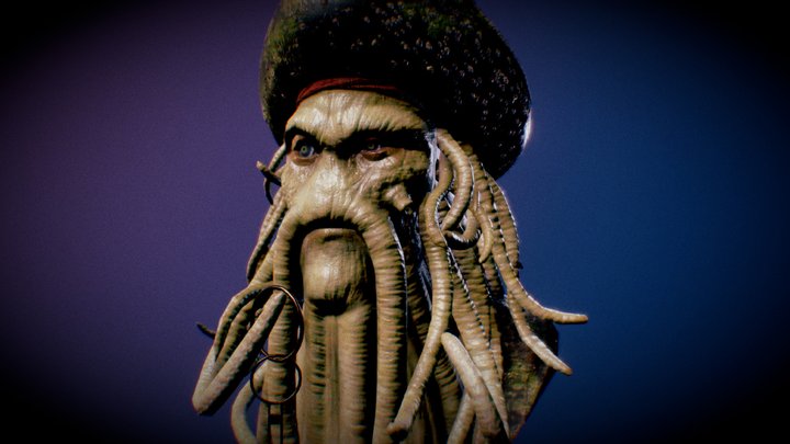 Davy Jones Bust 3D Model