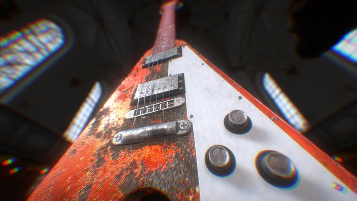 Flying V Guitar I would play 3D Model
