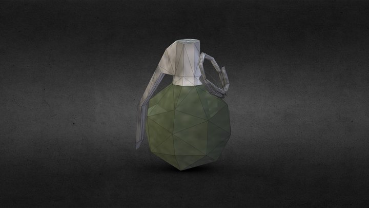 Hand Grenade | PS1 Low Poly 3D Model