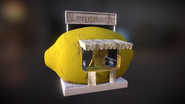 Abandoned Lemonade Stand 3D Model