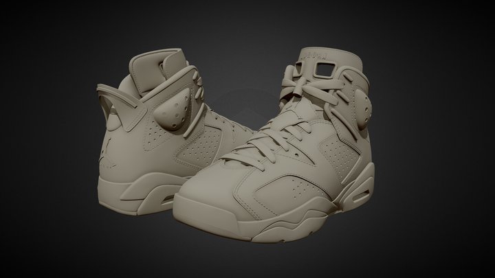 Air Jordan6-retro Sneaker_3d Printable 3D Model