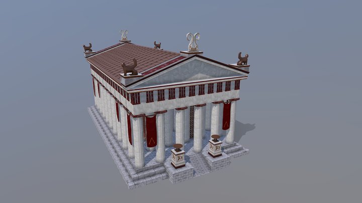 Spartan Temple 3D Model