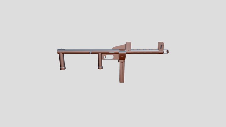EMP 44 (German experimental SMG/Machine pistol) 3D Model