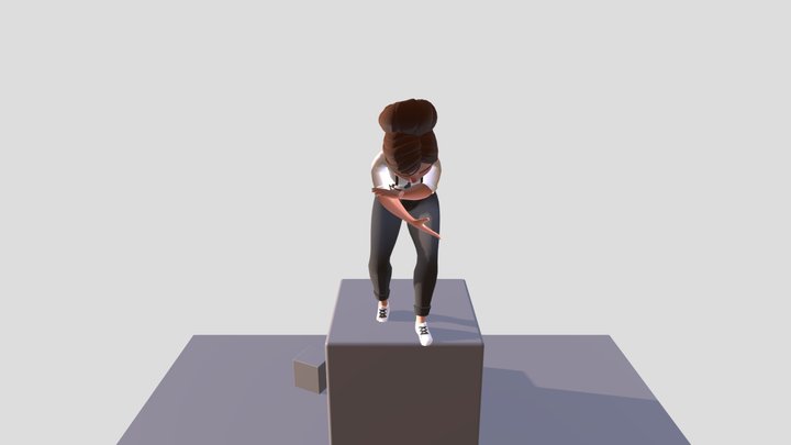 Salto Animación MIXAMO 3D Model