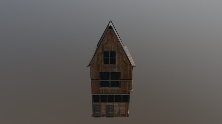 Tall Medieval House 1 3D Model