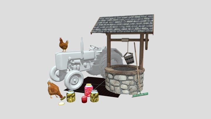 DAE 5 Finished props - Grandma's House 3D Model