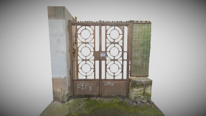 Fragment of metal fence at 51 Doroshenka St. 3D Model