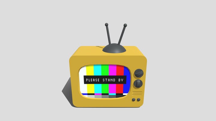 Tv antigua para decoración 3D Model