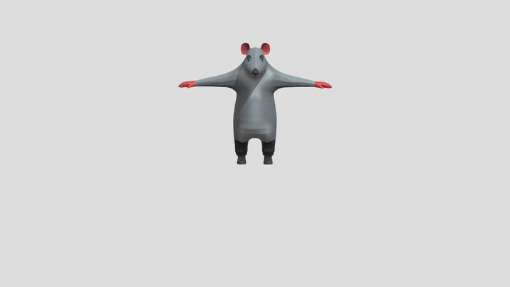 Milton The Rat Dancing Meme TikTok 3D Model