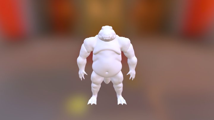 Cocodrile biped 3D Model