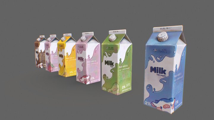 Tiny milk 3D Model