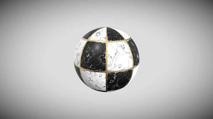 Checker Marble Tile 3D Model