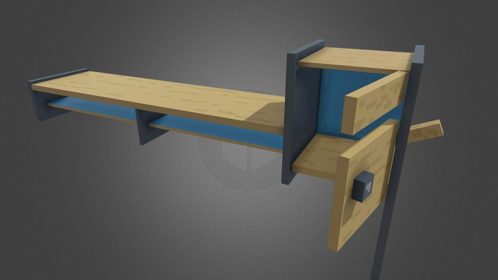 Screen Desk 3D Model