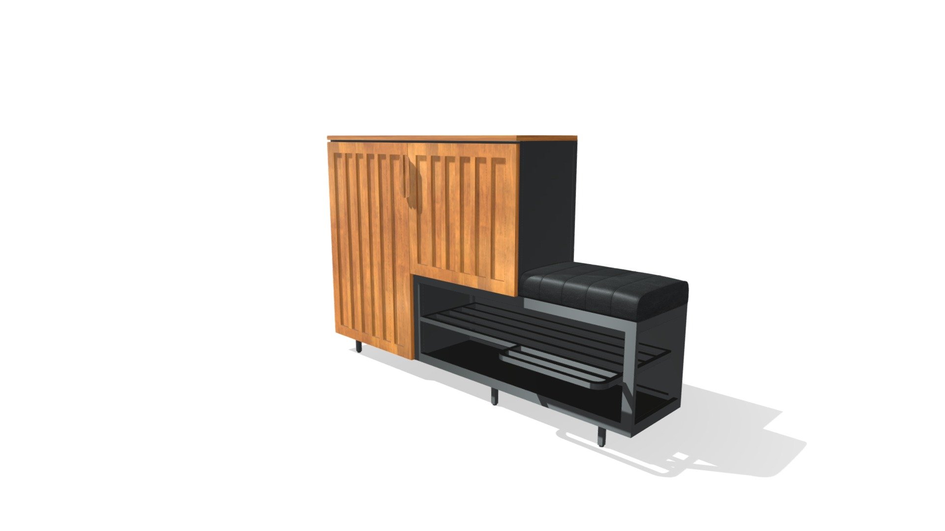 BORGIN SHOE CABINET (BGS-01) 170x48x108cm — Sketchfab embed 3D viewer