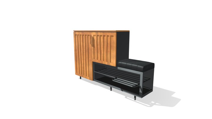 BORGIN SHOE CABINET (BGS-01) 170x48x108cm 3D Model